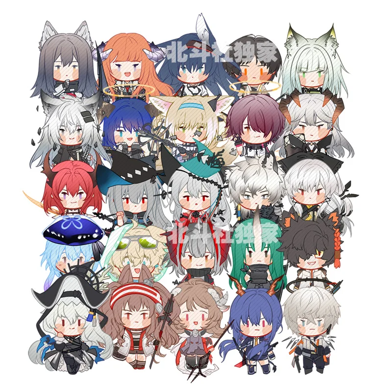 Game Anime Arknights Ebenholz Kreide Skadi the Corrupting Cosplay Silvery grey Flash sticker Cute Decorate Give gifts to friends