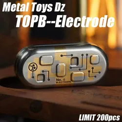 Metal Toys Dz TOPB--Electrode Stainless Steel Body With Brass Inlay Push Slider Limit 200pcs Antistress Toys