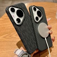 Luxury Carbon Fibre Kevlar Armor Case For Huawei Pura80 Pura70 Ultra Pro For Magsafe Magnetic Wireless Charge Hard Plastic Cover