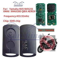 Sunshine  Yamaha car key Original Remote Control Key for NVX155 XMAX XMAX300 QBIX AEROX JAUNS Motorcycle Scooter 433.92MHz ID49