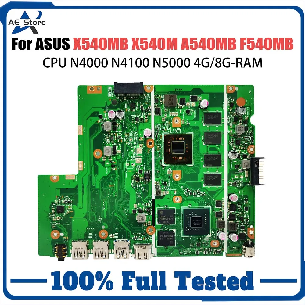 

Computer Mainboard For ASUS X540M X540MB A540MB F540MB Laptop Motherboard With N4000 N4100 N5000 CPU 4G 8G-RAM 100% test OK