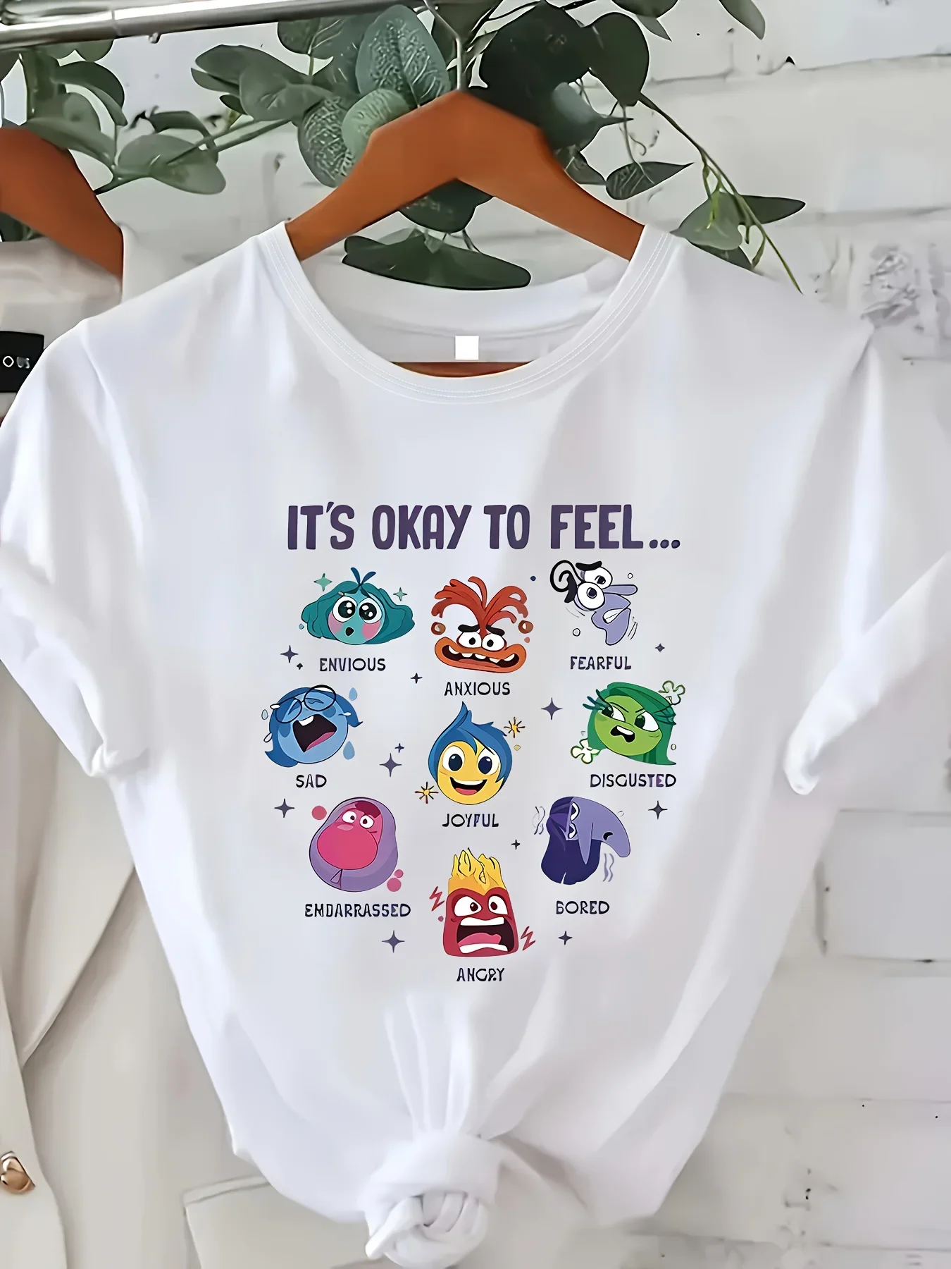 

Women's Plus Size Casual Printed Short Sleeve T-Shirt with Emotions Graphic Polyester Elastane Blend