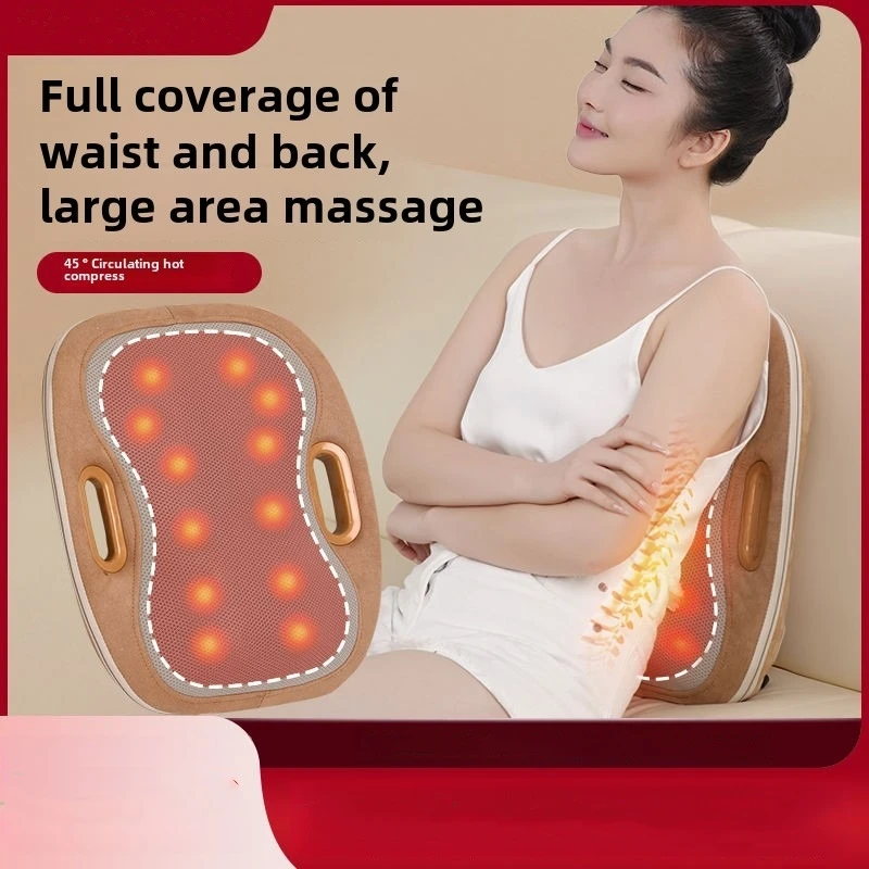 

JAIYORL 12 Heads Massage Cushion, Shiatsu Back Massage with Heat, Portable Massager, Chair Massager for Office Relaxation, Gifts
