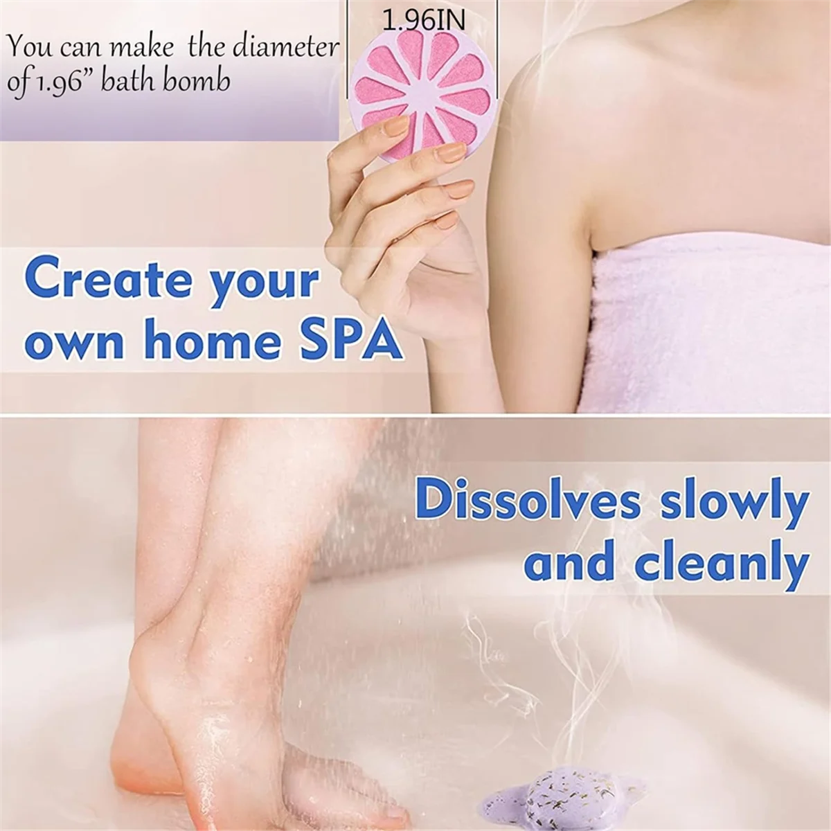 A32P_バスボム金型キット、金型セット付きシャワースチーマープレス、シャワーボムツール金型&バスボムプレス、DIY作成用