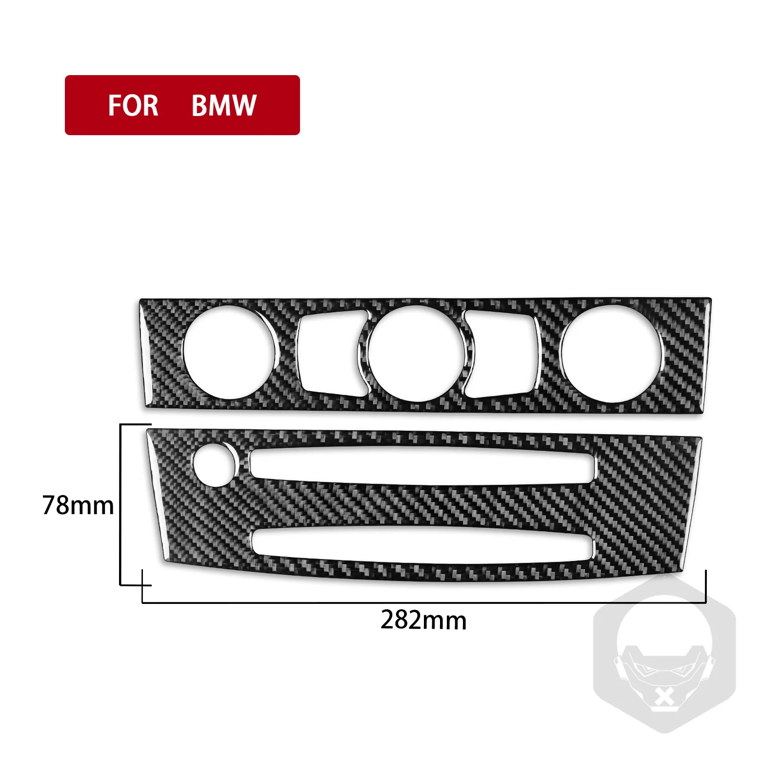 For BMW 5 Series E60 2004-2007 Real Carbon Fiber Sticker AC Climate Control CD Player Panel Car inside decorative Accessories