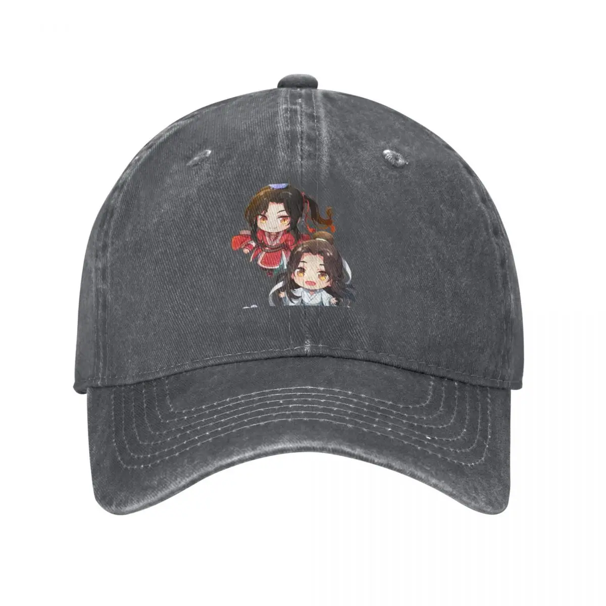 xie lian and hua cheng heaven officials blessing chibi Baseball Cap Military Cap Man Luxury Cap Sun Hats For Women Men's