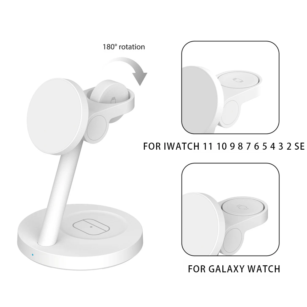 25W Fast Wireless Charger Stand 3-in-1 Magnetic Wireless Charger For Samsung For Galaxy And Watch Adjustable Angle Accessories