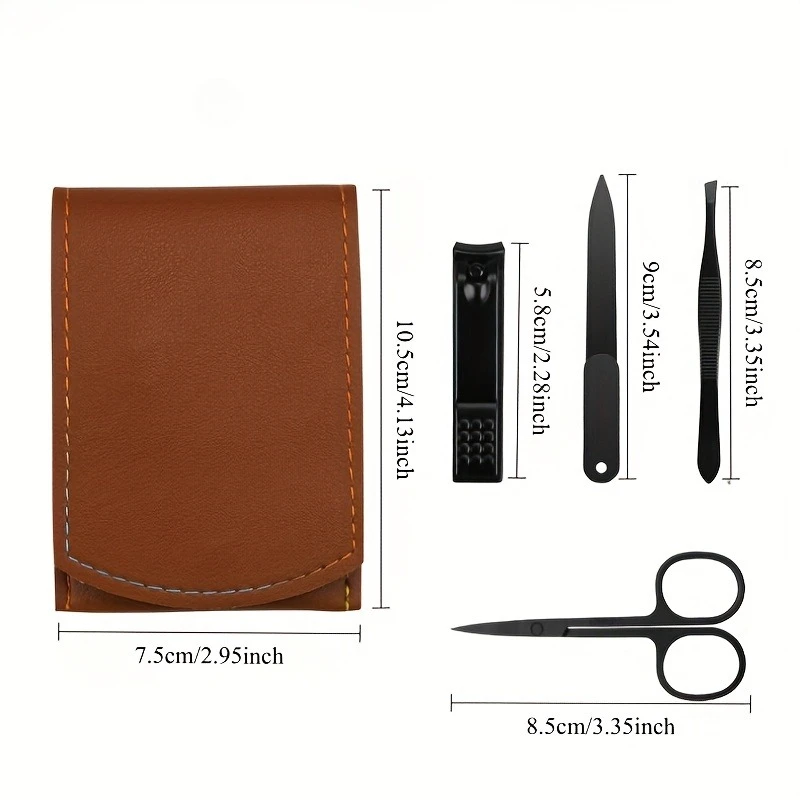 4 قطعة العناية بالجمال مسمار كليبرز ملف الأظافر الحاجب الملقط مقص الجمال المنزل التشذيب أداة مجموعة متعددة الوظائف أربع قطع عدة