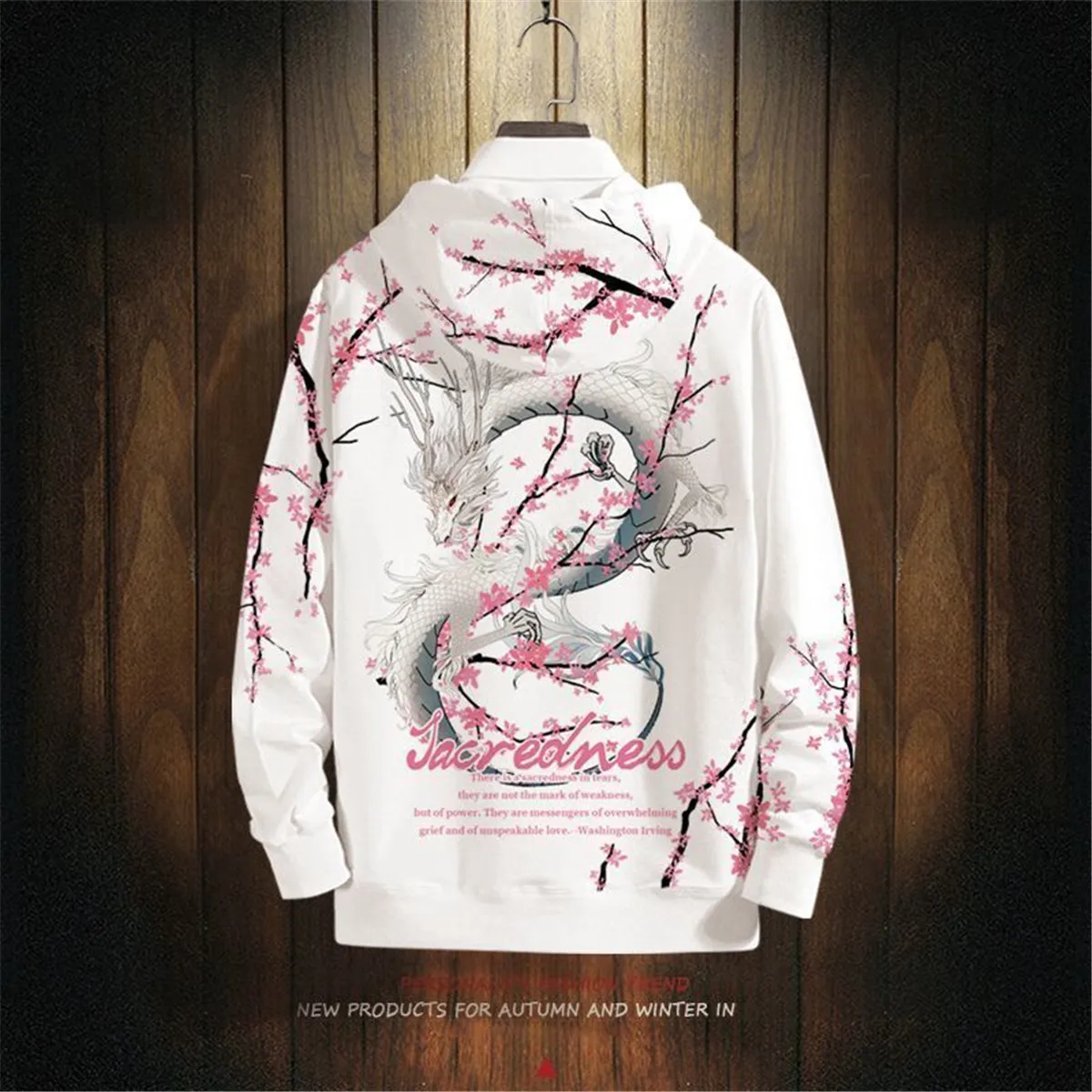 Fashion Hip Hop Dragon Hoodie Streetwear Men Casual Spring Autumn Clothes Cool Harajuku Gothic Anime China Print Hoodie Male