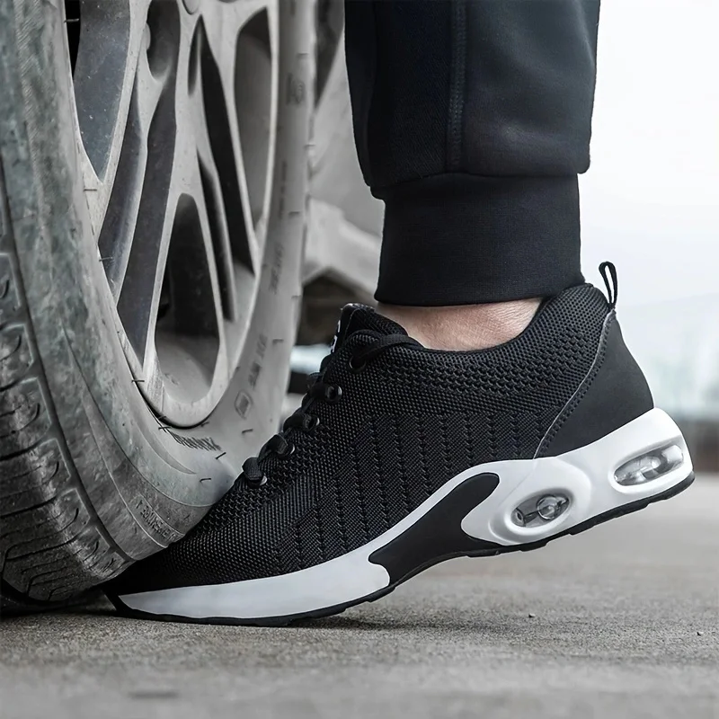 Anti-Smash Anti-Puncture Protective Shoes Air Cushion Work Sneakers Steel Toe Work Shoes Men Women Safety Shoes Light Breathable