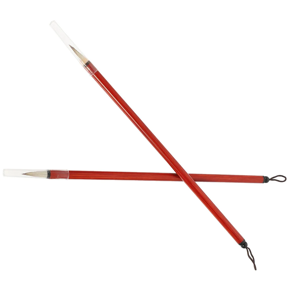

2Pcs Chinese Calligraphy Brushes Bamboo Writing Tools Smooth Painting Drawing Brushes for Beginners Professionals