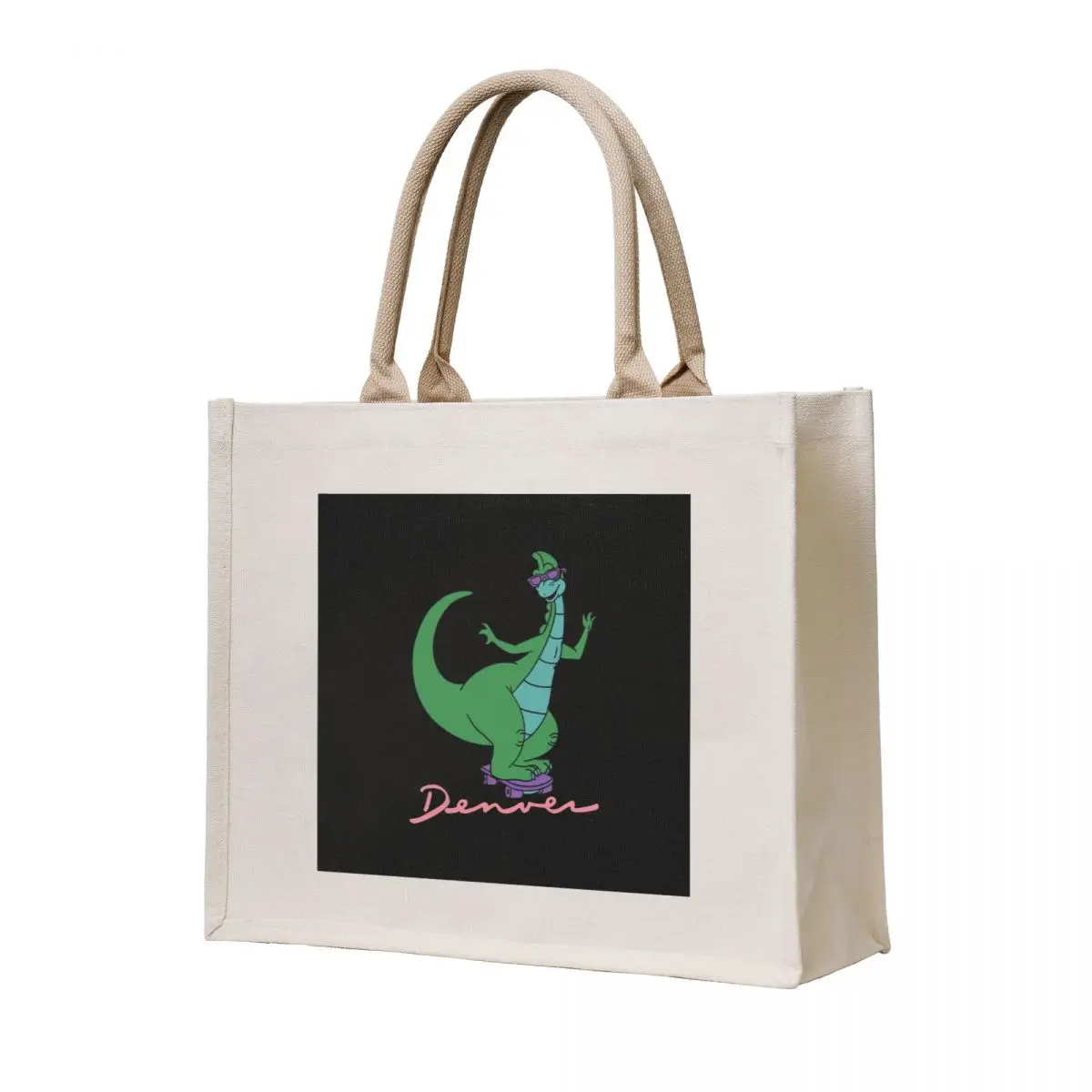 

Denver the Last Dinosaur Tote Bag eco bag folding Canvas shoulder bag Shopping bags shopping cart bags