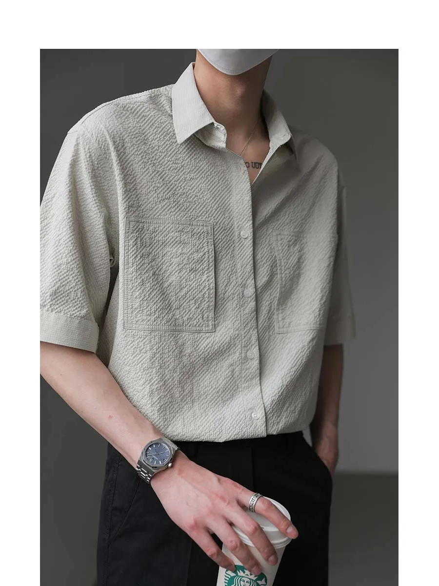 

Мужские летние повседневные футболки свободного кроя, однотонные, с рукавом до локтя, для молодежи