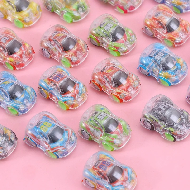 รถมินิพิมพ์ลายสีแบบสองชั้น รถของเล่นเด็กสไตล์สุ่ม ของขวัญวันหยุด ของขวัญปีใหม่ ปีม้า