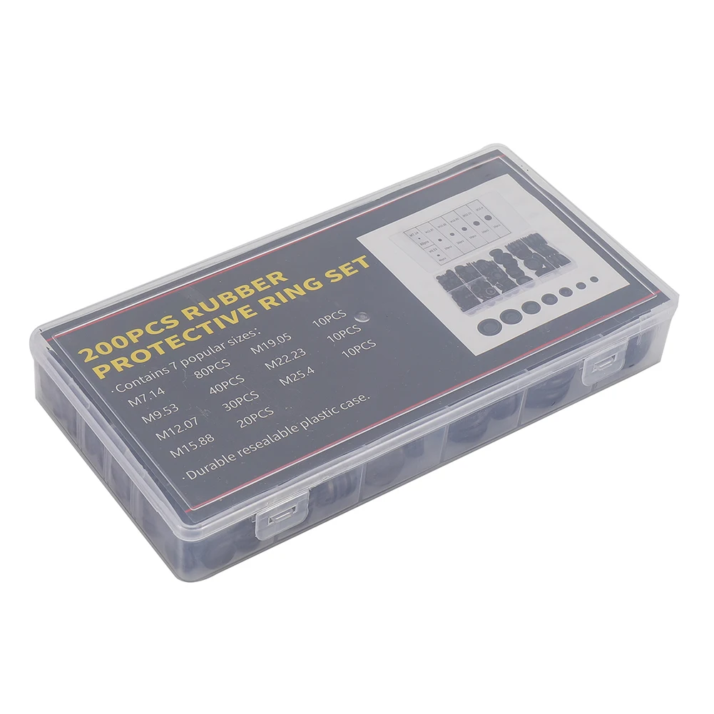 Open/Closed Rubber Grommet Wiring Bung 200PCS Assorted Size Assortment Kits Blanking Grommets Rubber Tools High Quality New