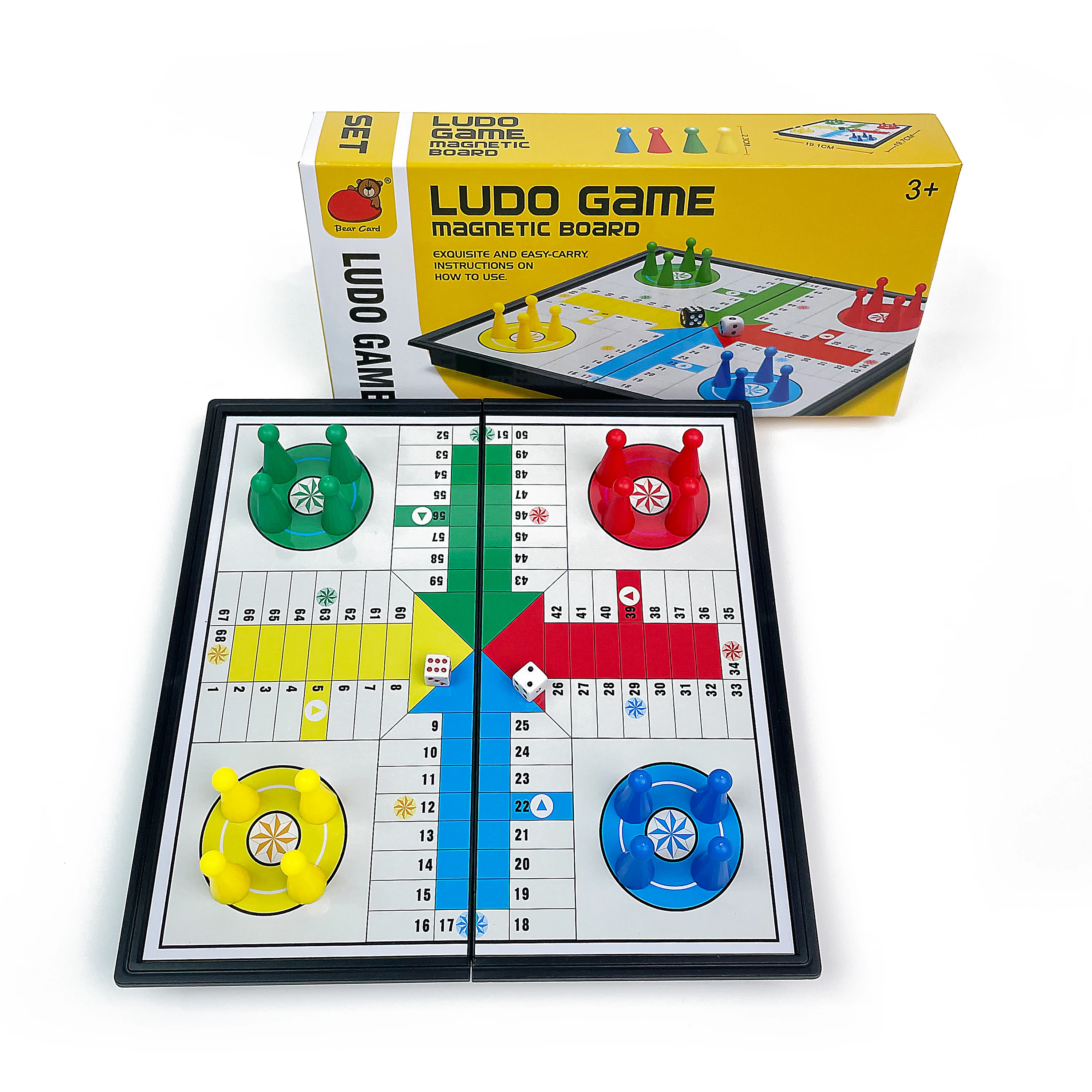 Faltbares Magnetisches Würfelspiel Tragbares Plastik-Schachbrett Tischstrategie-Spiel Reise-Outdoor-Spielset