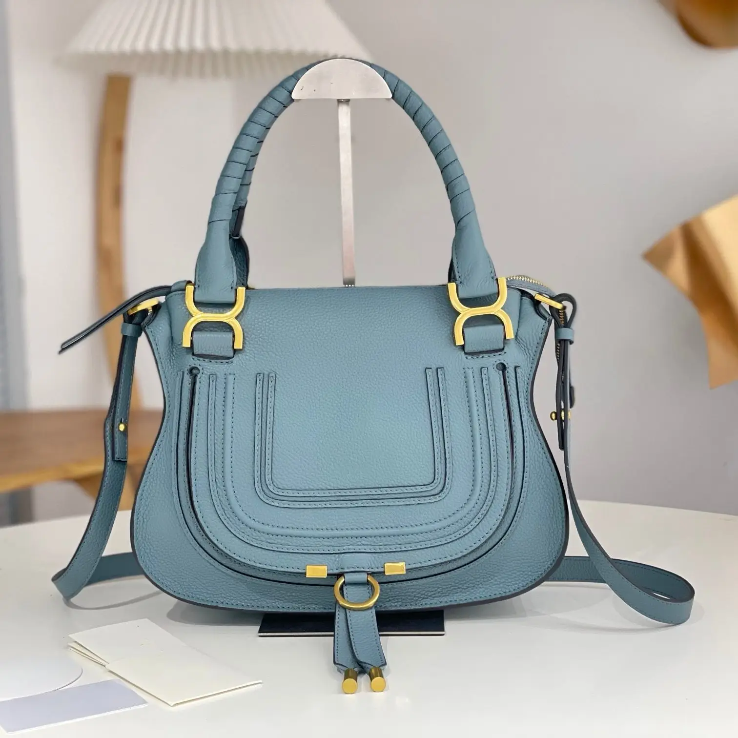 

Classic Genuine Leather Vintage Saddle Bag Women Shoulder Crossbody Bags Large Capacity Handbag Women Purse High Quality