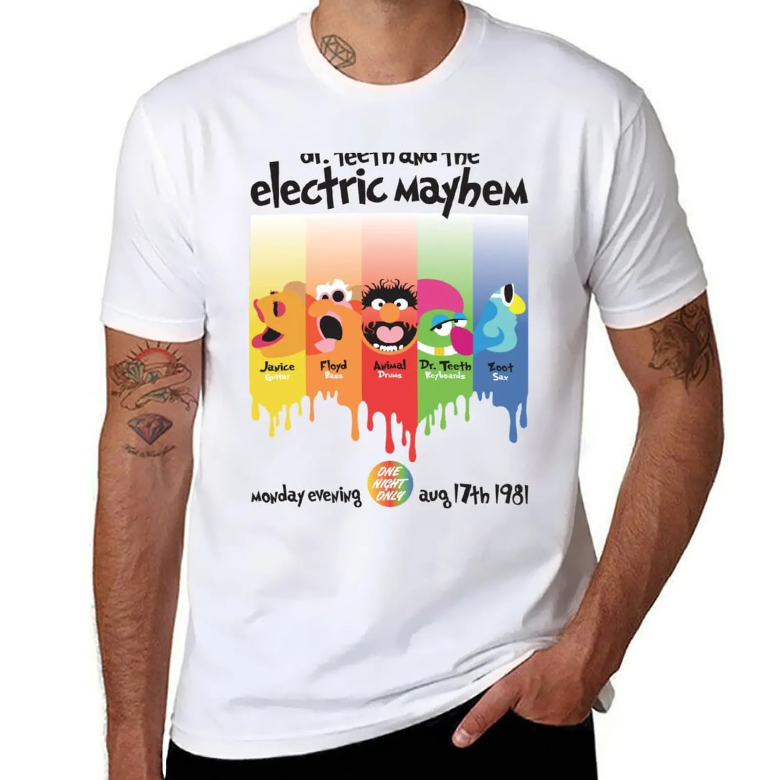 

Dr. Teeth and the Electric Mayhem T-Shirt t shirt for man t shirt men 100% cotton luxury brand T-Shirt