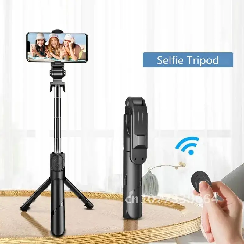 

2021 Wireless Selfie Stick Mini Tripod Extendable Monopod with fill light Remote shutter For IOS Android phone NEW Bluetooth