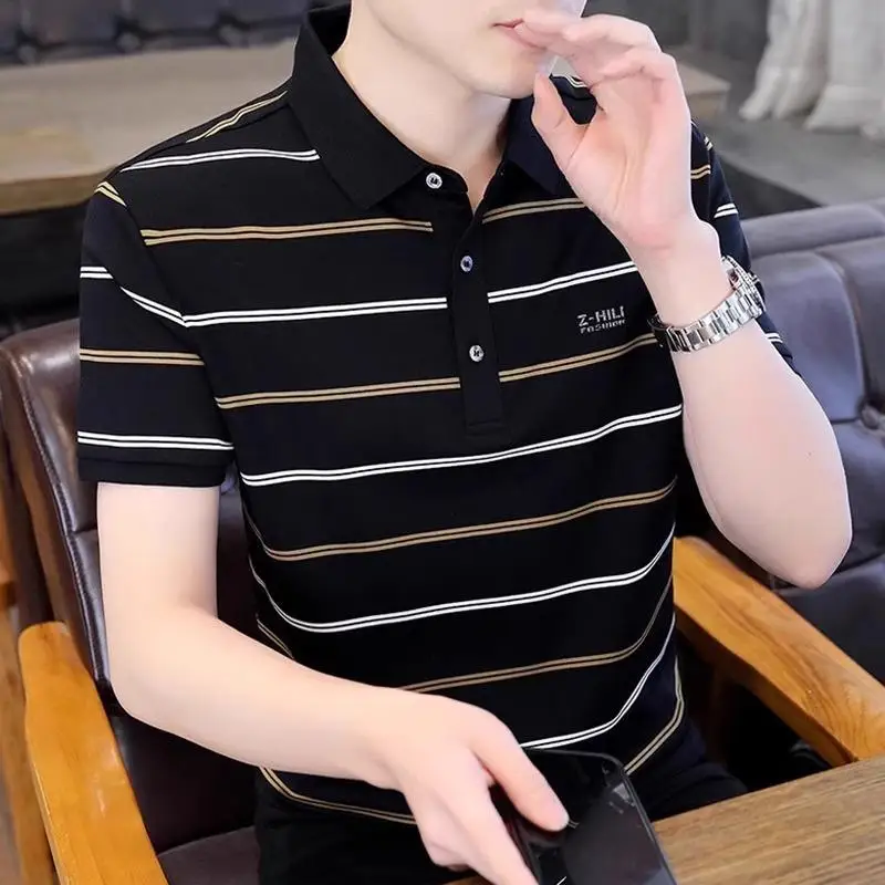 

Мужская полосатая футболка Busin ort Sve из тонкого полиуретана для ношения под одеждой, бренд Xingyu