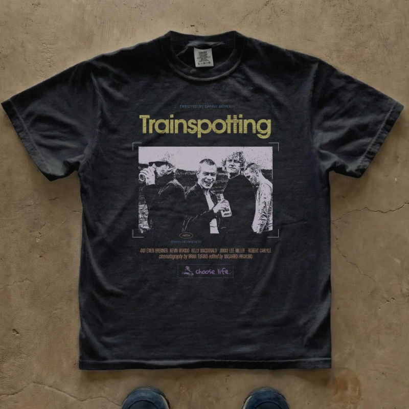 Spring and summer women guessing train movie poster T-shirt | Comfortable color pattern T-shirt