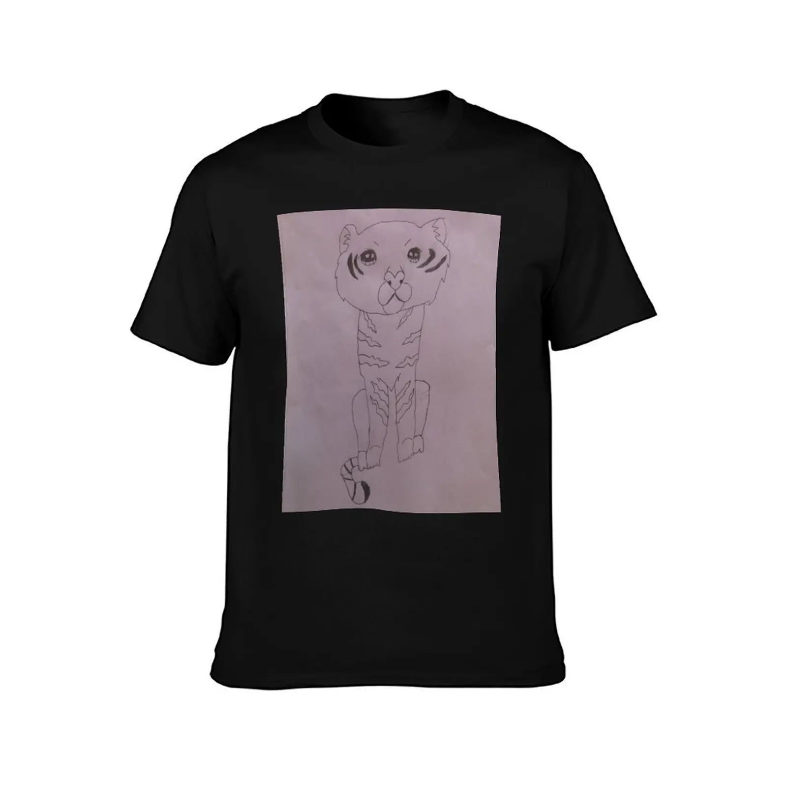 Tiger (by Sage) T-Shirt, Summer Casual Cotton Tee, Oversized Streetwear Tops, Vintage Graphic Print, Loose Fit Short Sleeve