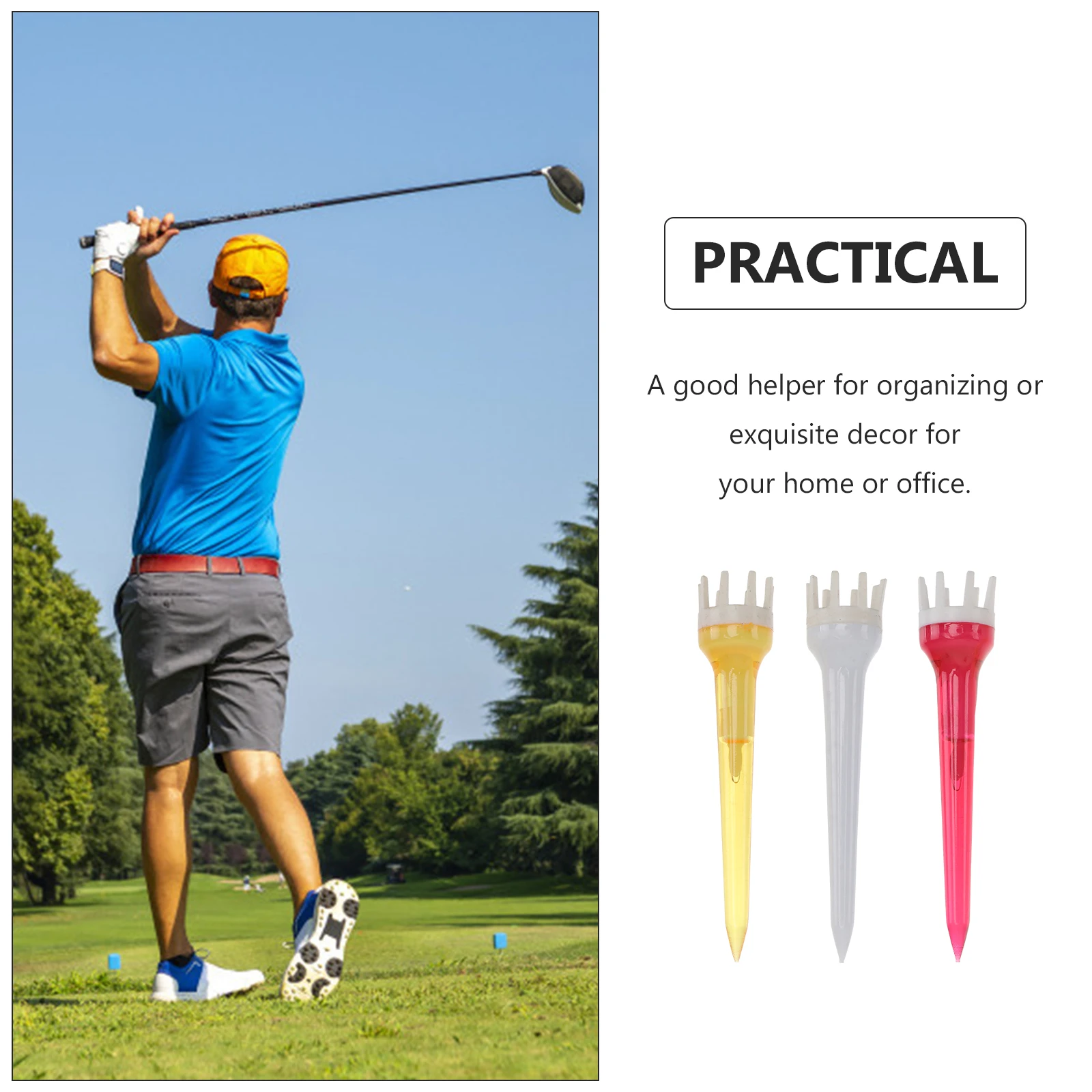 

10pcs Tees Ball Racks Accessories Portable Training Equipment Lightweight Golf Gear For Sports Practice Professional Golf