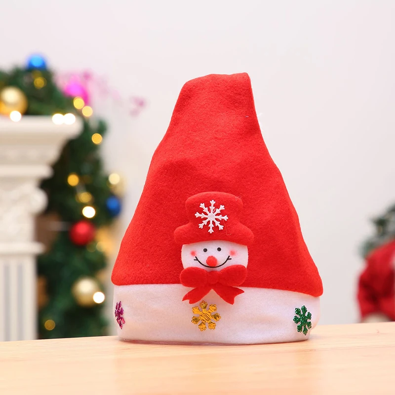 Chapeaux de Noël pour enfants et adultes, Père Noël, Bonhomme de neige, Elk Cap, Maternelle, ixà la maison, Décoration de fête, Cadeau de Noël, Nouvel An, 2025