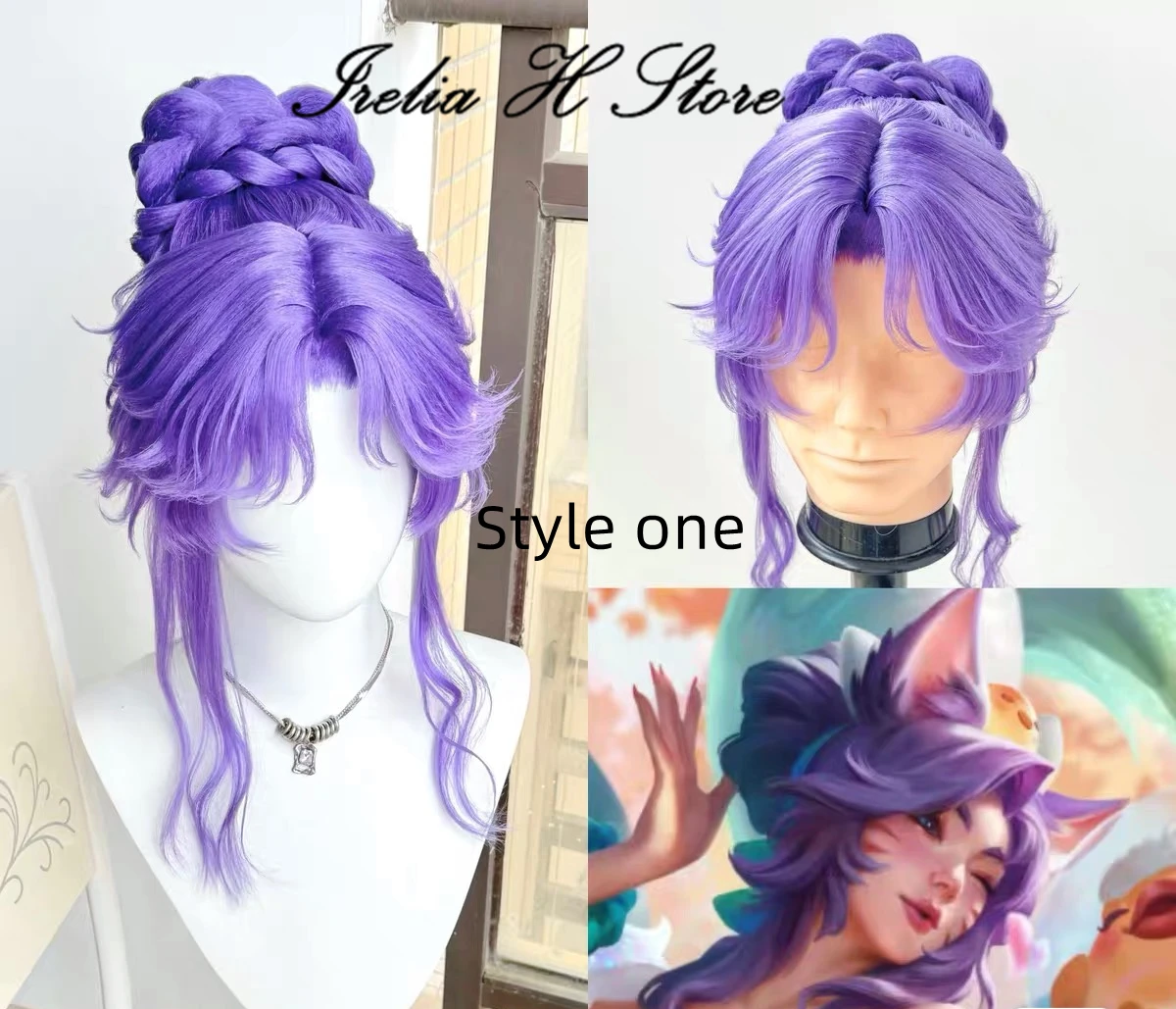 

Irelia H Ahri Spirit Blossom Springs парик Ари парик косплей парик