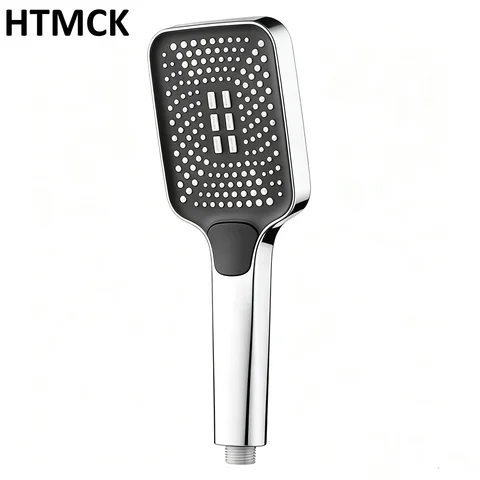 HTMCK Adjustable 3‑Mode High Pressure Shower Head, Large Flow Water‑Saving Rainfall Shower Head for Bathroom