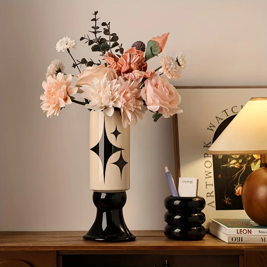 

Vintage Chinese Style Vase Home Decor Desktop Ornament Candle Holder Cross Border Hot Sale