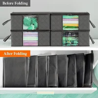 1/3pc Large Capacity Clothes Storage Bag Foldable Blanket Storage Bags Storage Containers for Organizing Bedroom Closet Clothing - Image 4