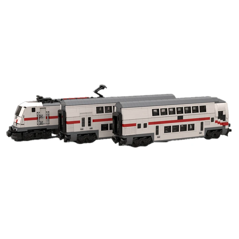 MOC High-speed Passenger Tramway Tram DB Intercity 2 Building Blocks Model Technical Bricks DIY Assembly Toys  Children Gift