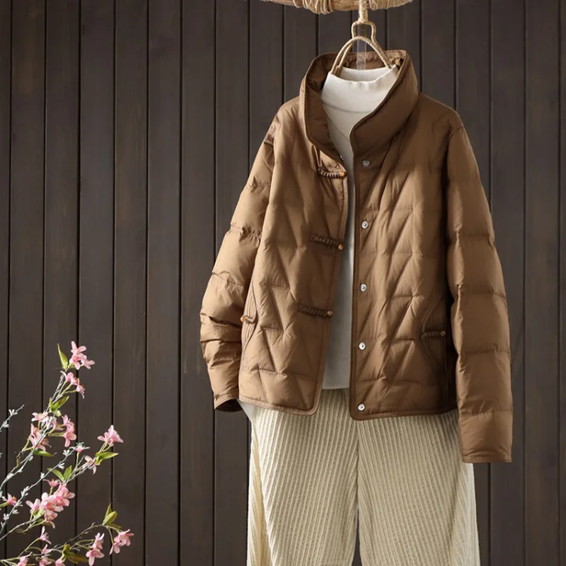 2025 Autumn/Winter Women's Down Jacket Commuter Retro Casual Jacket