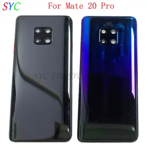 Bilashmart Rear Door Battery Cover Housing Case Mate 20 Pro Back Cover with Camera Lens Repair Parts