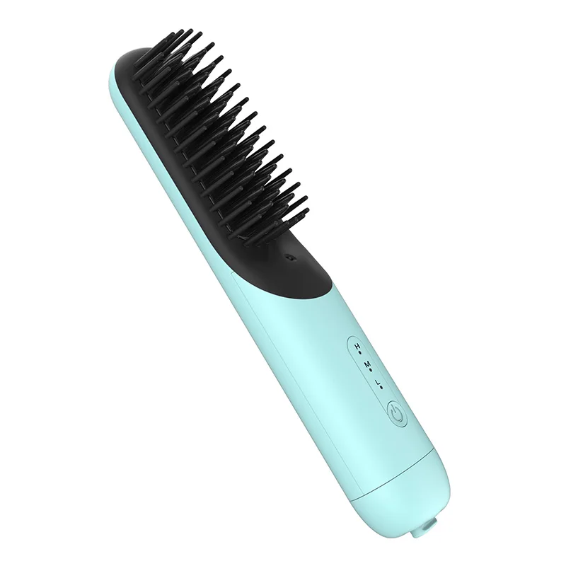 Mini Portable 4000 Mah 40 Million Negative Ion Wireless Electric Hair Brush 2-in-1 for Straight Curled Hair New Household Hot