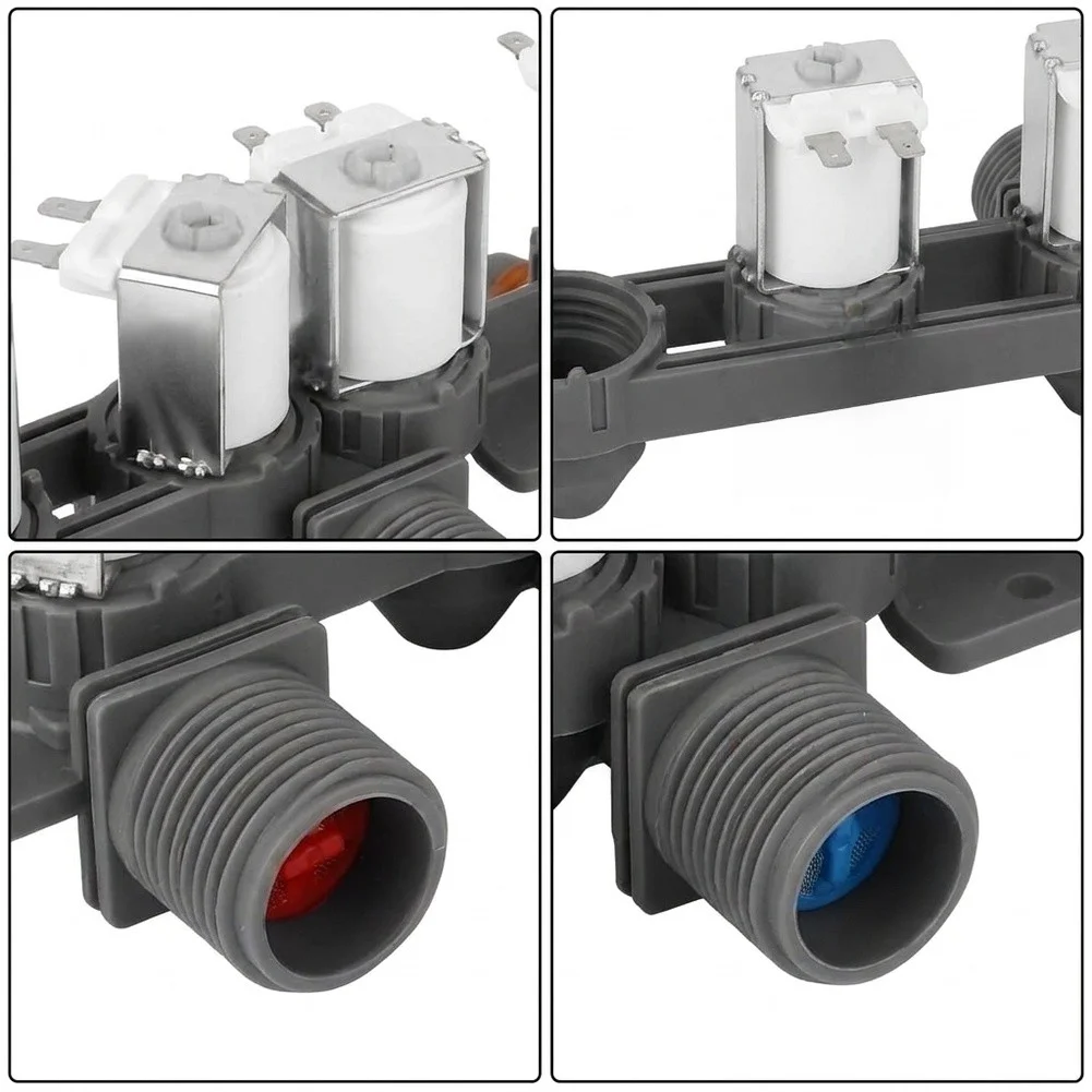 Water Inlet Valve AJU75152602 for WT7405CW WT7305CV WT7150CW Models Ensures Proper Water Delivery All Wash Programs