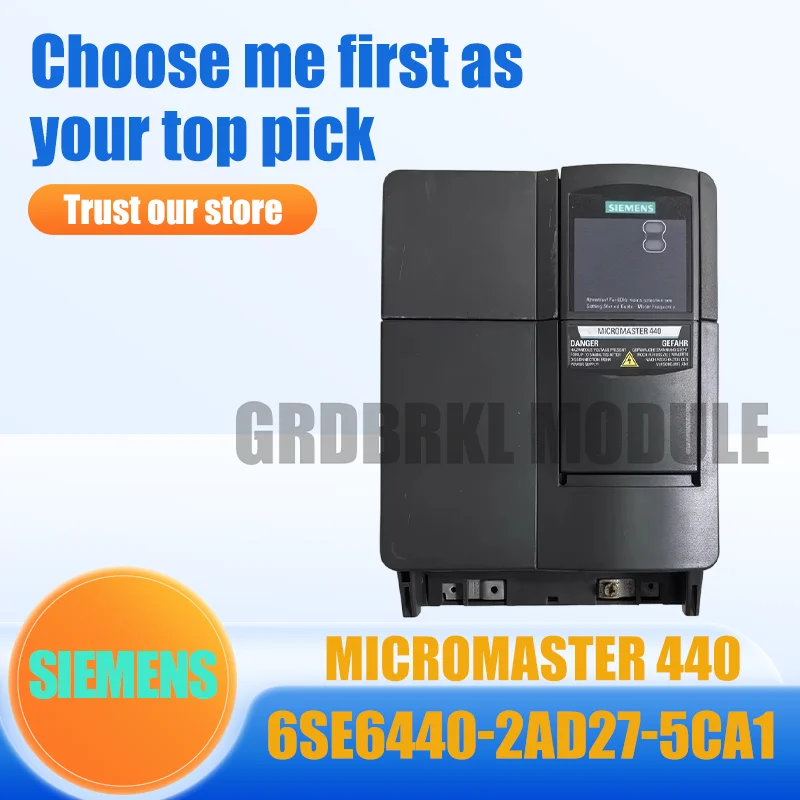 

New Original SIEMENS 6SE6440-2AD27-5CA1 6SE6 440-2AD27-5CA1 MICROMASTER 440 Inverter Drive 7.5kW 380-480V