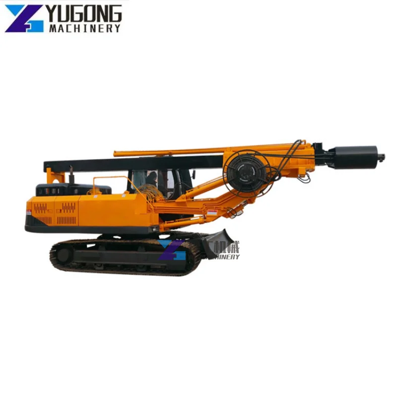 Crawler Mine Drilling Rig Machine Homemade Borehole 200 Meter Water Well Drilling Rig with Auger Digger