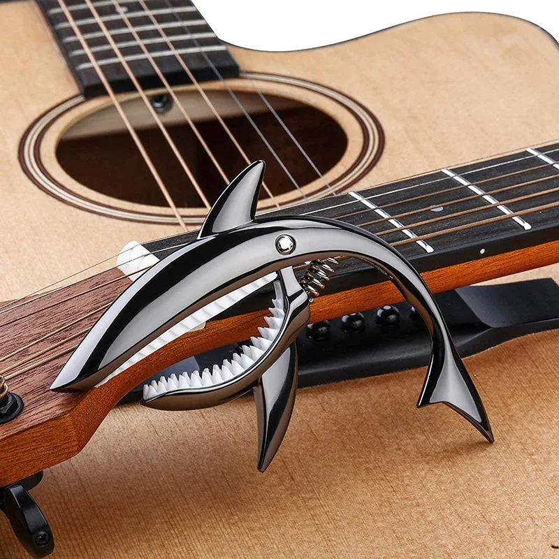

Shark Individuation Guitar Capo Classic Electric Guitar Capo High Quality Zinc Alloy Quick Change Clip Bass Guitar Accessories