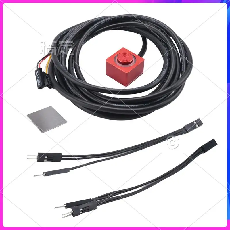 AP-Computer Desktop Switch PC Motherboard External Start Power On/Off Button Extension Cable For DIY Button Durable Easy To Use