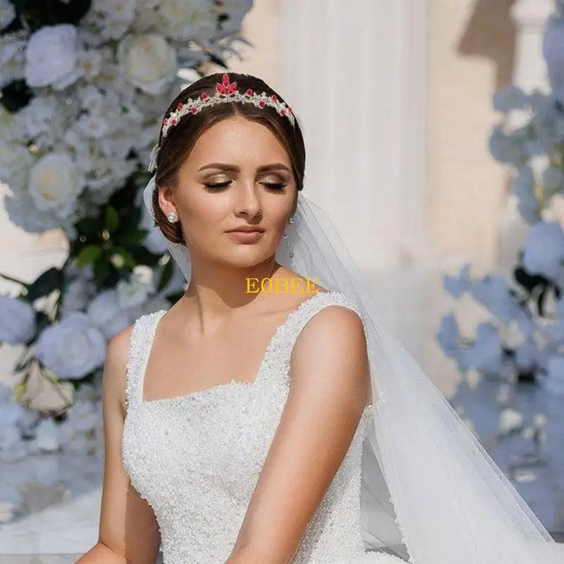 E0BE Girls Royal Crown مع أحجار الراين المتلألئة المجوهرات الأنيقة مثالية لحفلات الزفاف والحفلات ذات الطابع تحت عنوان #2