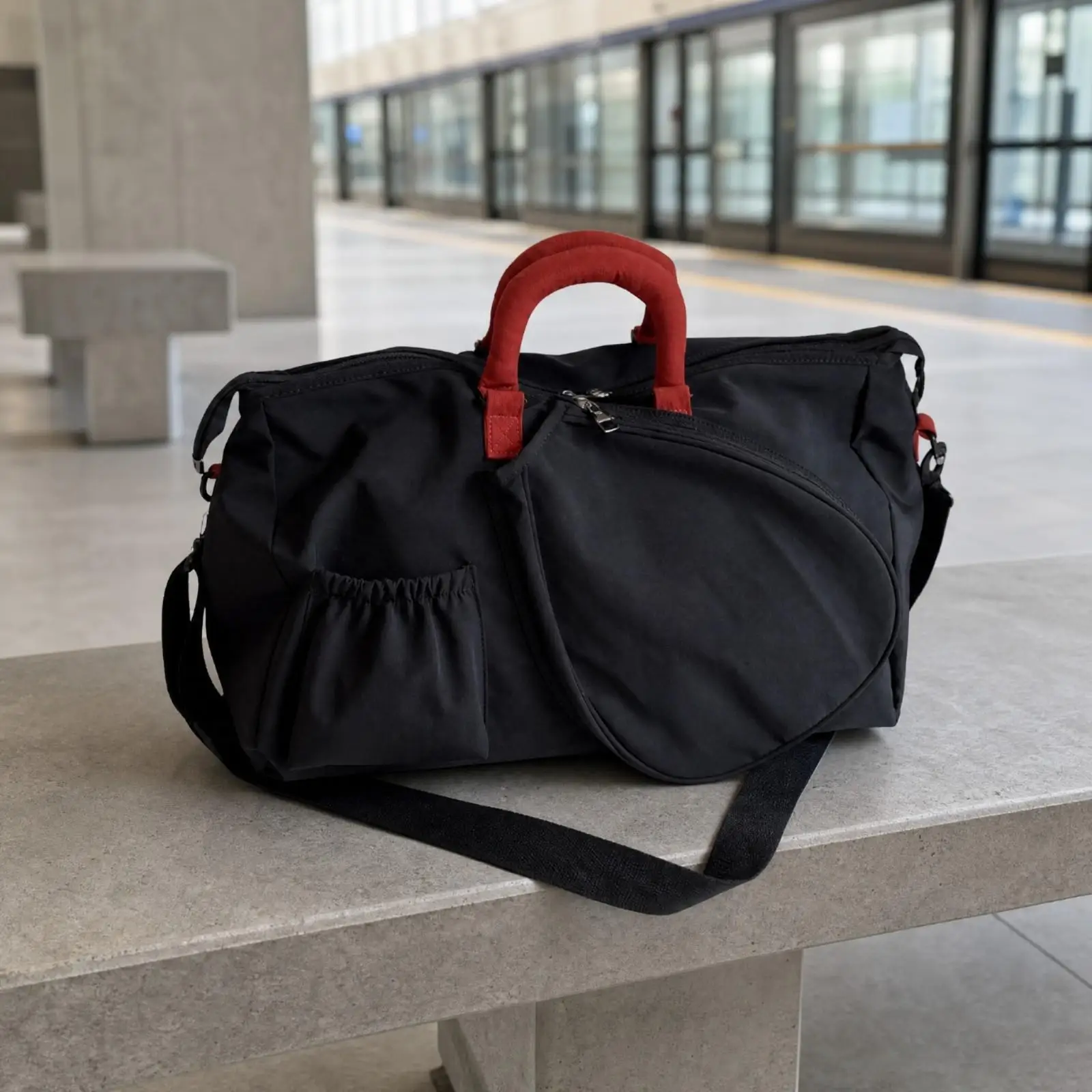 Sport Duffle Bag with Wet Pocket Zippered Expandable Gym Tote Tear-Resistant