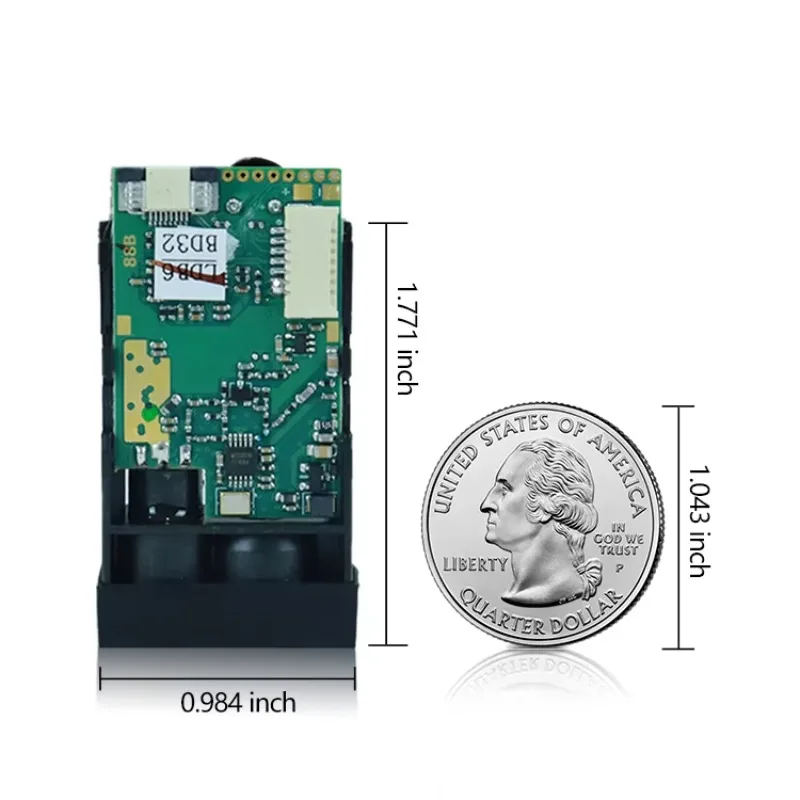10Hz Hight Speed Laser Telemeter Dynamic Monitoring Distance Meter 60m Rangefinder TTL Module OEM