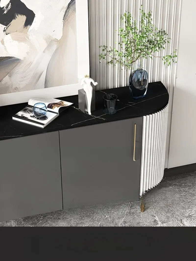 خزانة مدخل الغرفة مصممة خفيفة فاخرة من الخشب الصلب خزانة تقسيم عالية الجودة لتناول الطعام خزانة جانبية خزانة بهو