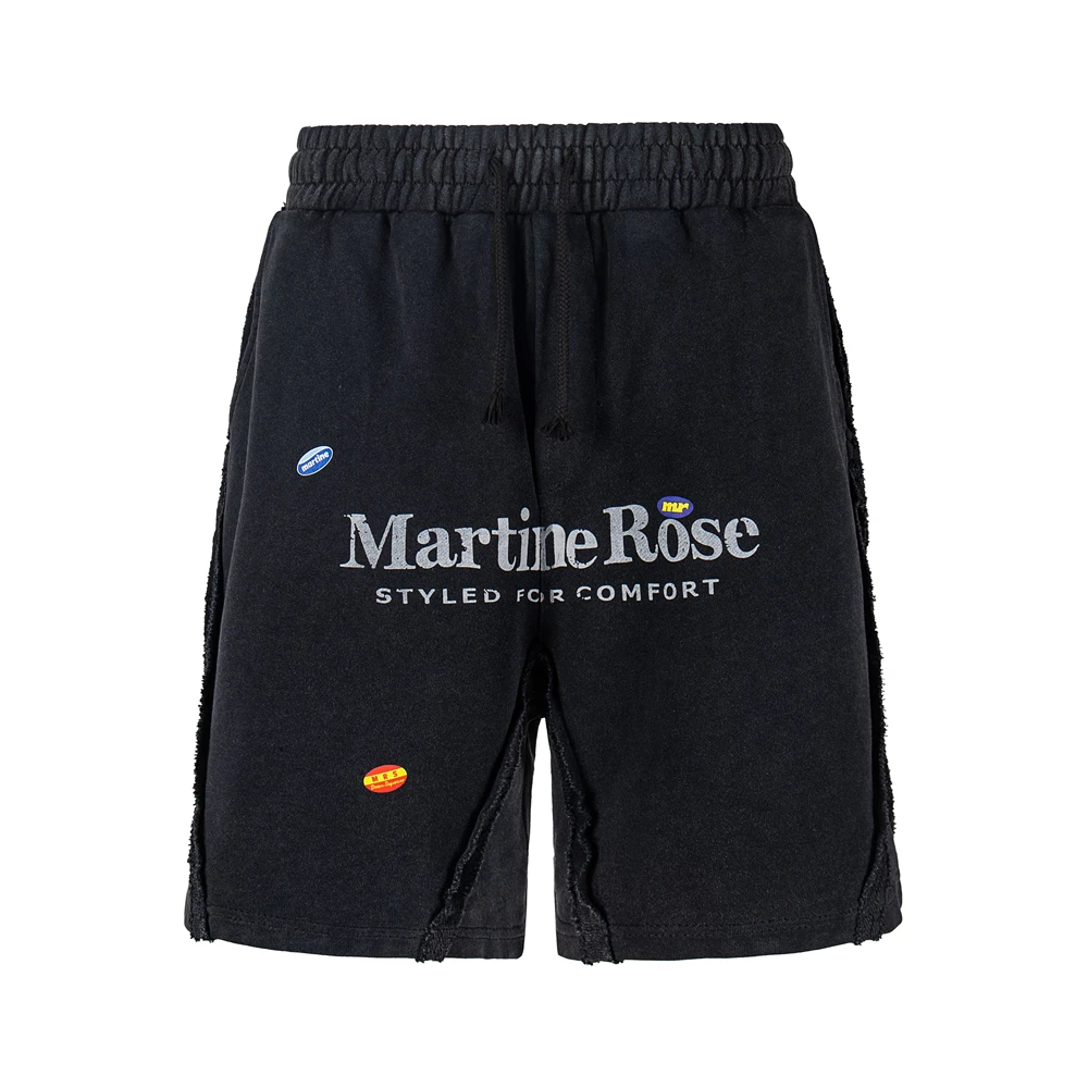 

Washed MARTINE ROSE Patchwork Breeches Drawstring Shorts Men Women High Quality Jogger