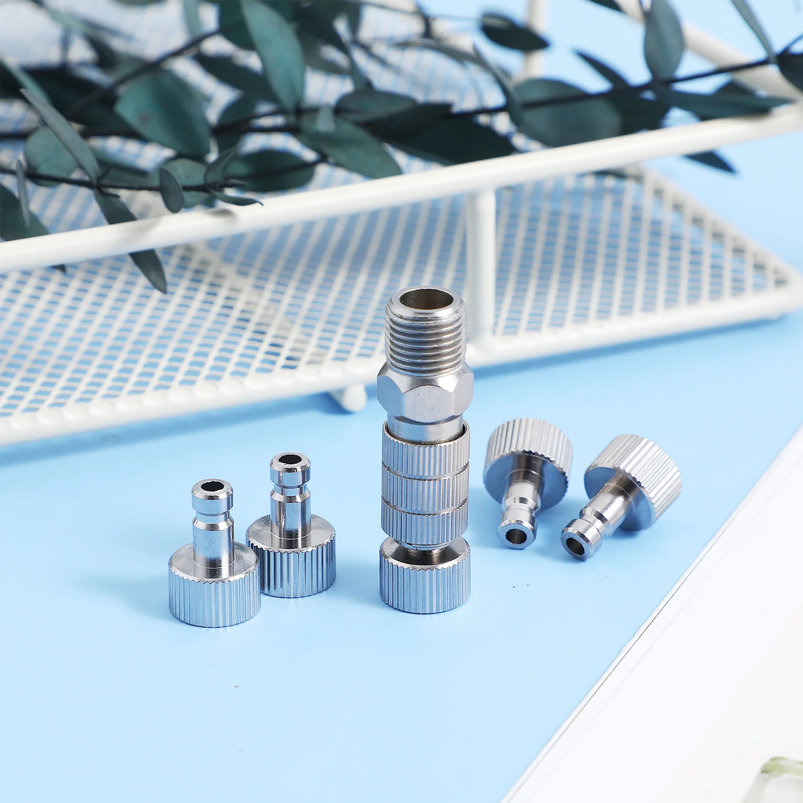 

1 set 1 Set Connector Kit Metal Quick Release Adapter For Airbrush Hose Replacement Coupler Adjustable Airbrush Supplies