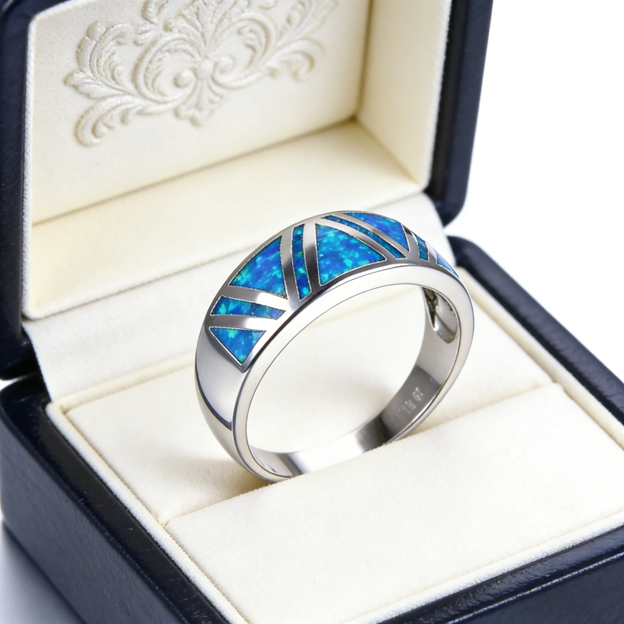 Euro Style Precious Fire Opal Gem Rings For Women & Men Wholesale Fine Jewelry 2025 New Fashion Opal Ring Daily Wear Party Gift