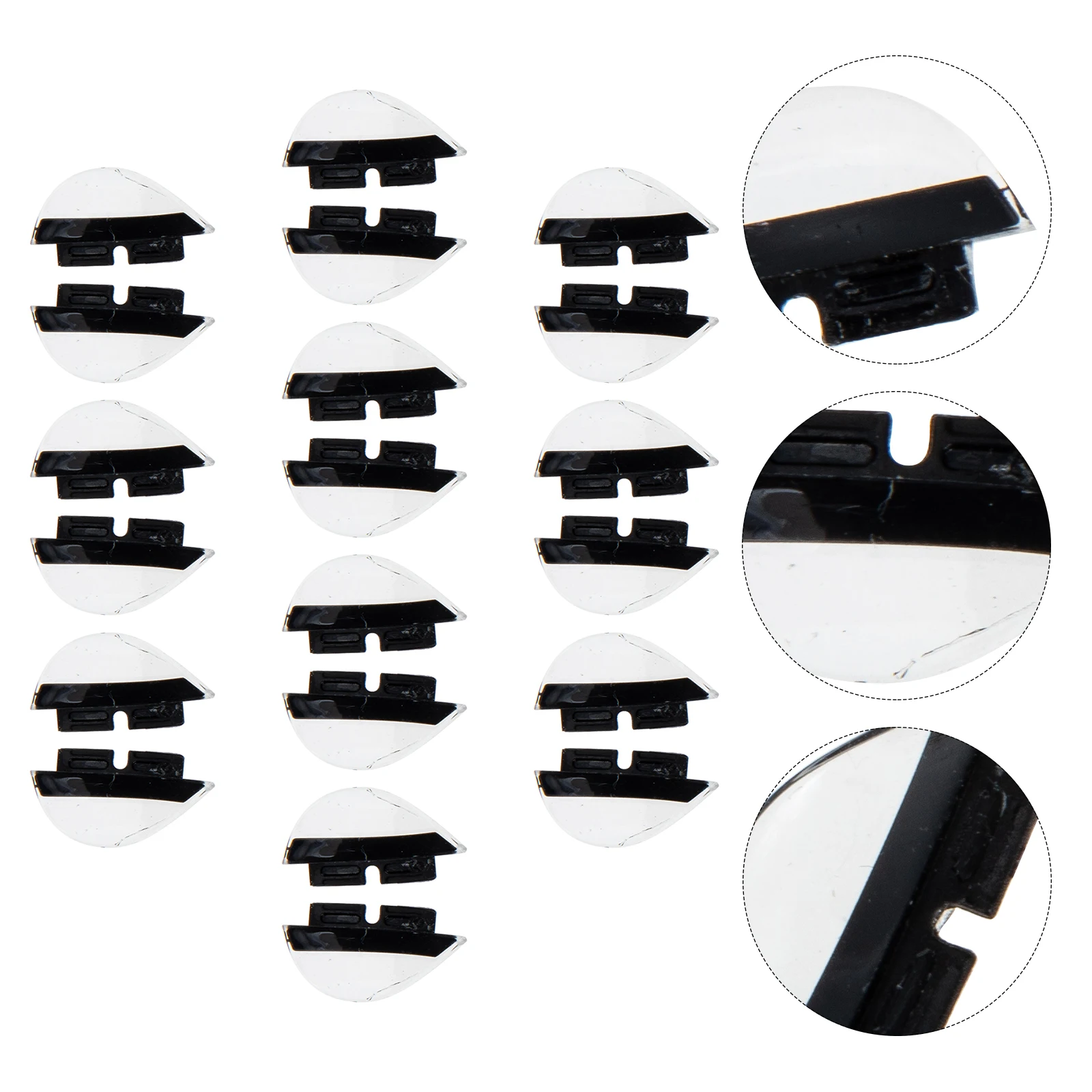 

10 Pairs Silicone Glasses Nose Pads for Eyeglasses Cushion Anti Slip Non Cushions Replaceable Kits Replacement
