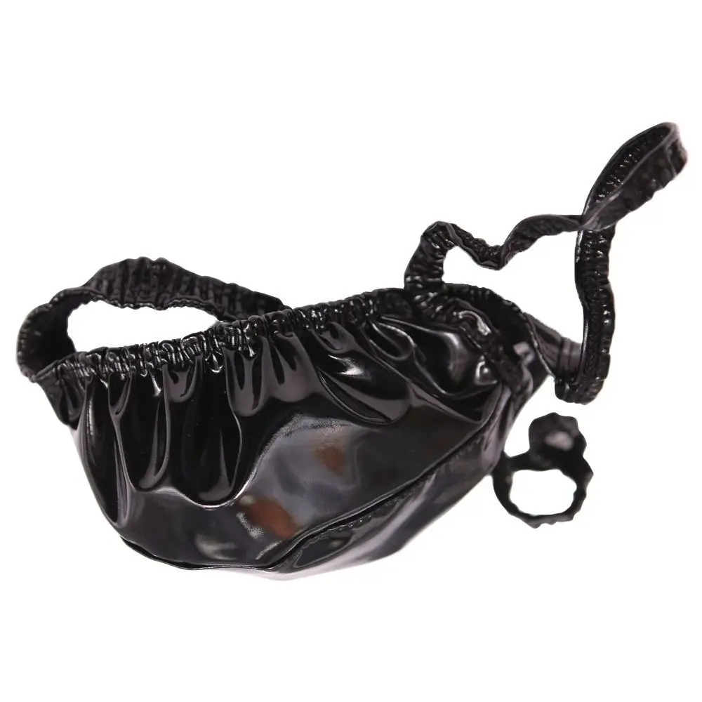 Mirror Face PVC Imitation Latex Beetle Stretch Briefs U Convex Bag Sexy Underwear T Crotch Narrow Fork Patent Leather Underpants